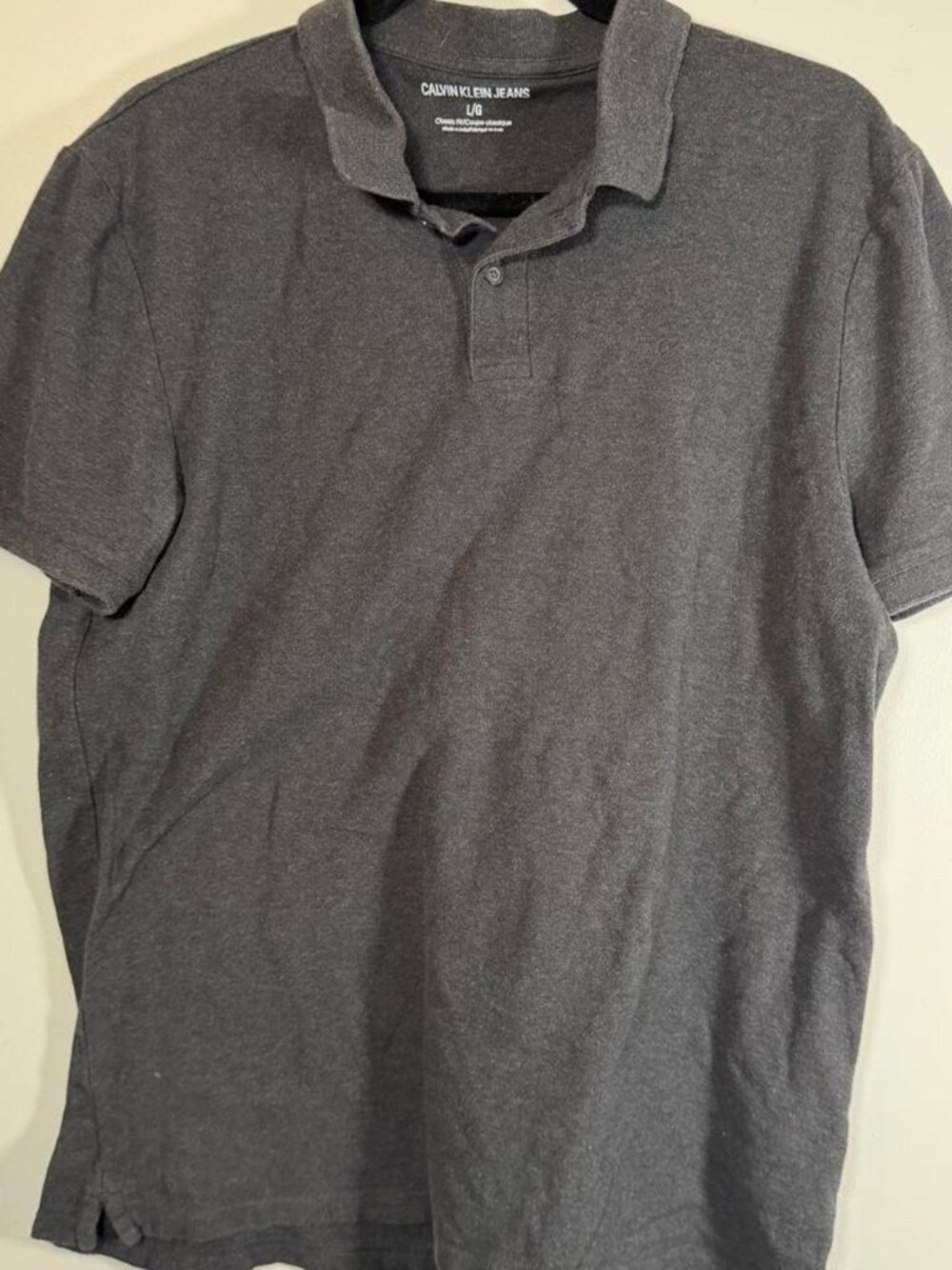 Calvin Klein Jeans Grey Polo Shirt Men's Size L